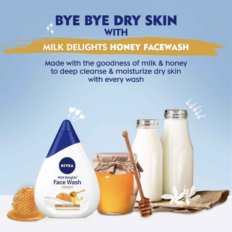Nivea Milk Delights Moisturizing Honey Face Wash Dry Skin