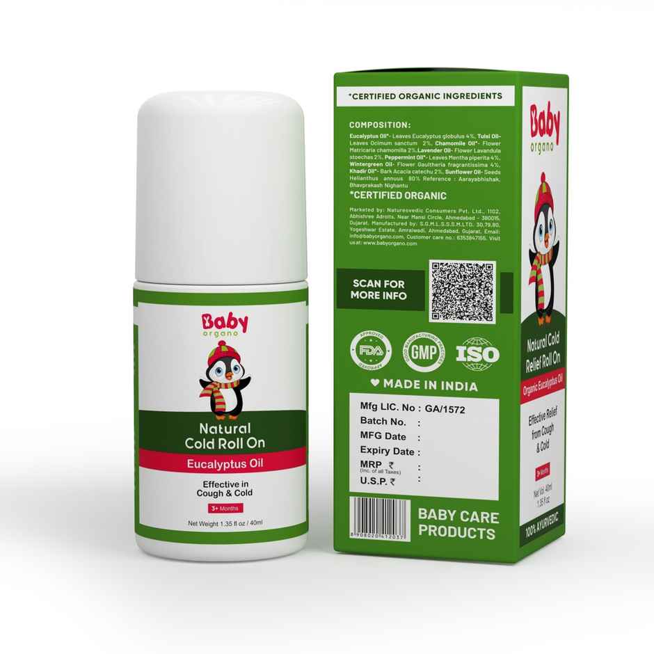 BabyOrgano Natural Cold Relief Roll | On for Toddlers and Kids