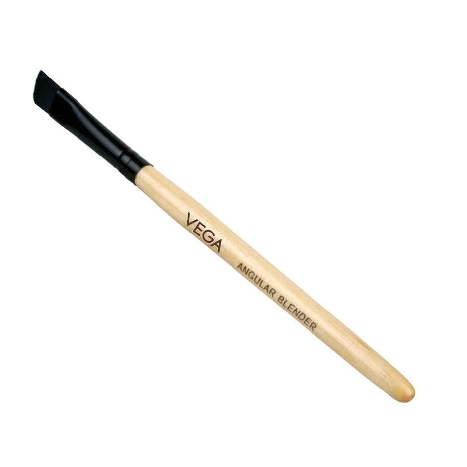 VEGA Angular Blender With Wooden Handle Make-Up Brush For Shape Your Eyebrow | Ev-07