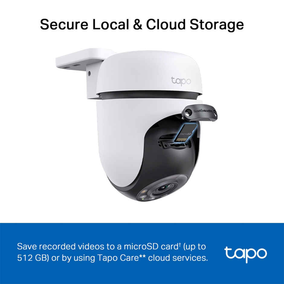 TP-Link Tapo C510W 2K 3MP 1296 Outdoor Pan/Tilt Security WiFi Camera, 360° Visual Coverage, IP65