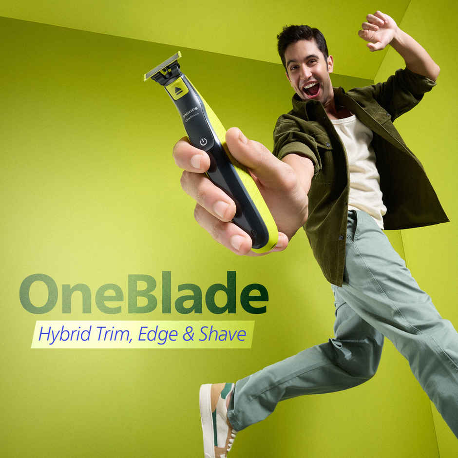 Philips OneBlade Turbo2X Trimmer | Patented Dual Protect Tech | 3 Combo Attachments | QP2724/10