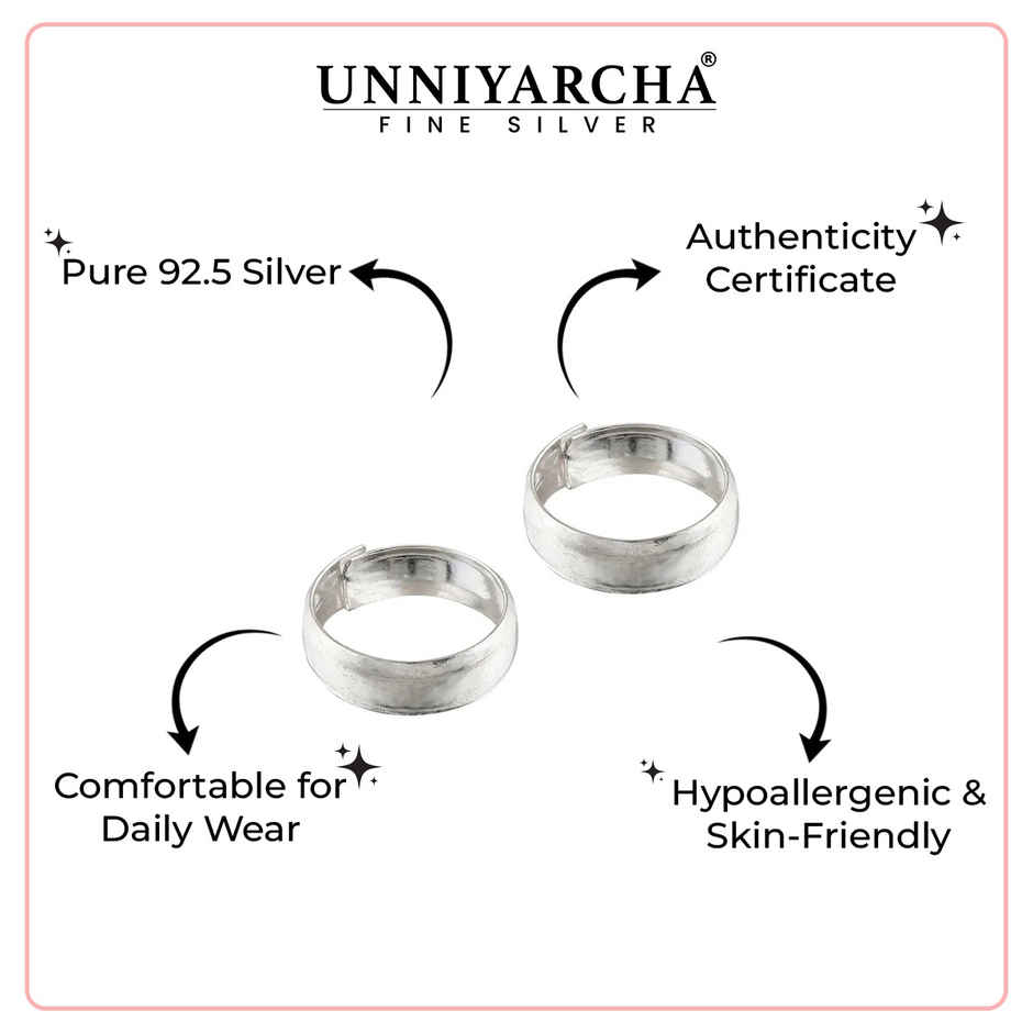 Unniyarcha 92.5 Silver Daily Swag Toe Ring