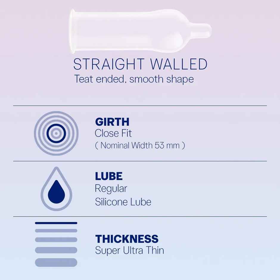 Veet Men Hair Removal Cream - Sensitive Skin(50gms) & Durex Invisible Condom - Super Ultra Thin Condoms(10pc) Combo