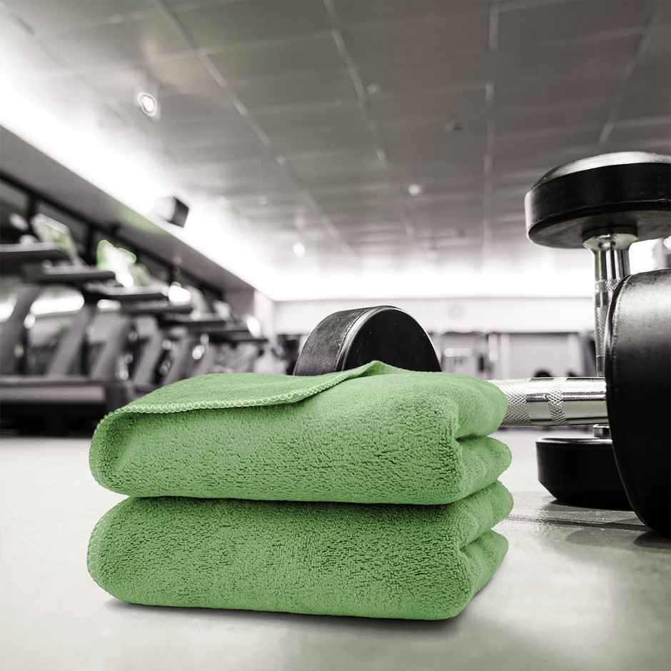 Sassoon Microfiber Gym-Sports Towel | Green | 40 x 60 cm
