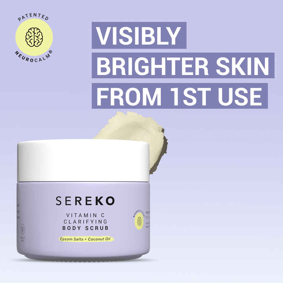 SEREKO Body Scrub for Detan & Smoother Skin | With Vitamin C, Epsom Salt & Coconut Oil