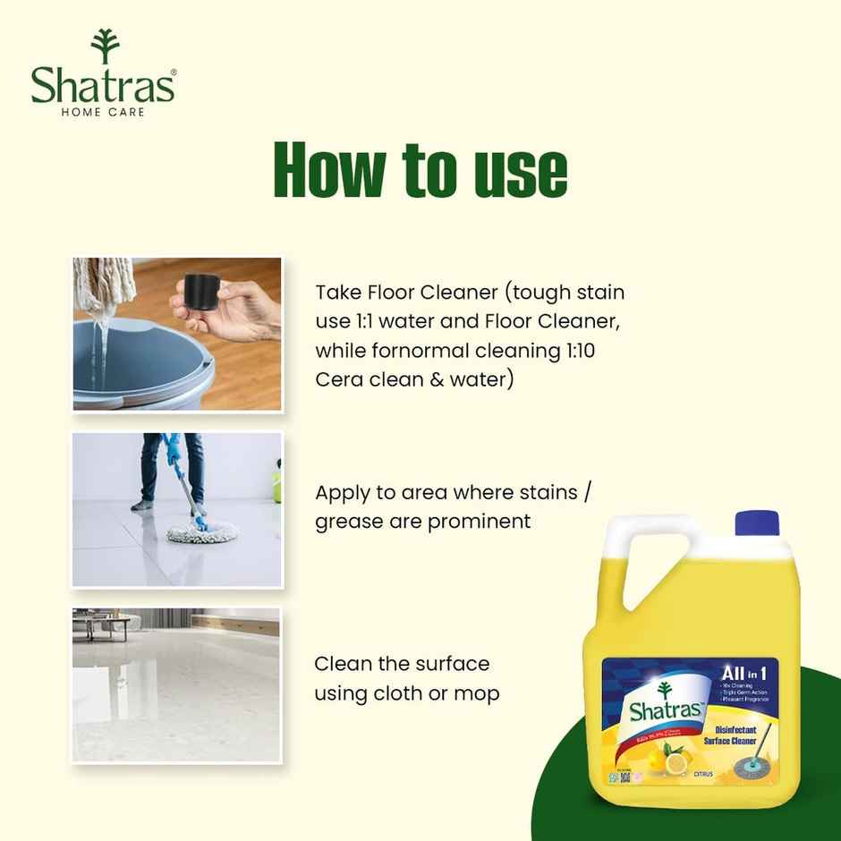 Shatras Citrus Disinfectant Surface And Floor Cleaner Liquid