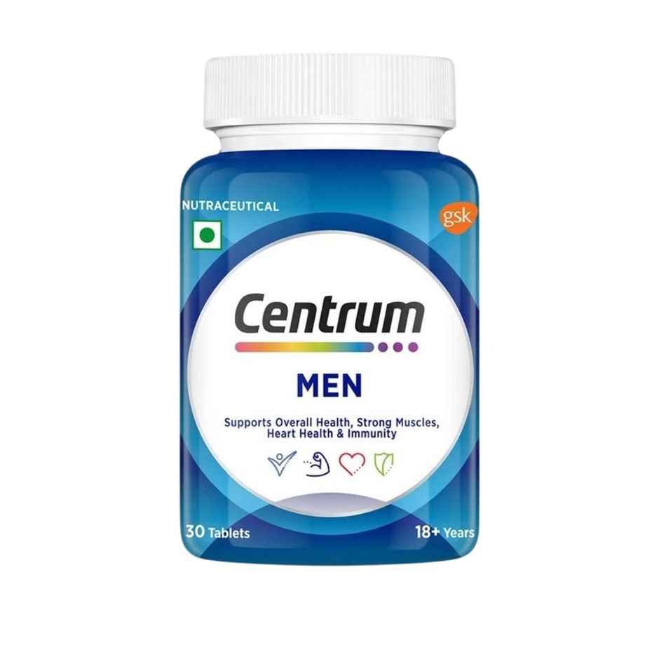 Centrum Multivitamin for Men, 23 Vitamins & Minerals (Energy, Immunity, Muscle Health) - 30 Veg Tabs