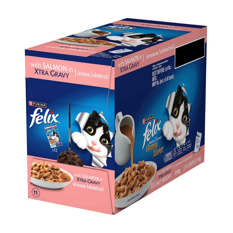 Purina Felix Gravy Lover, Meaty Salmon Chunks