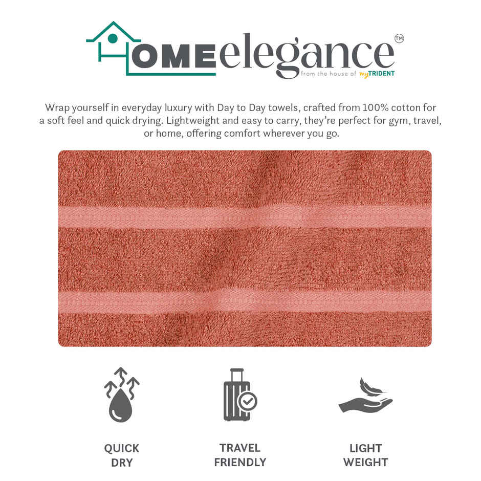 Home Elegance by myTrident Day to Day Bathtowel | 340 GSM | Apricot