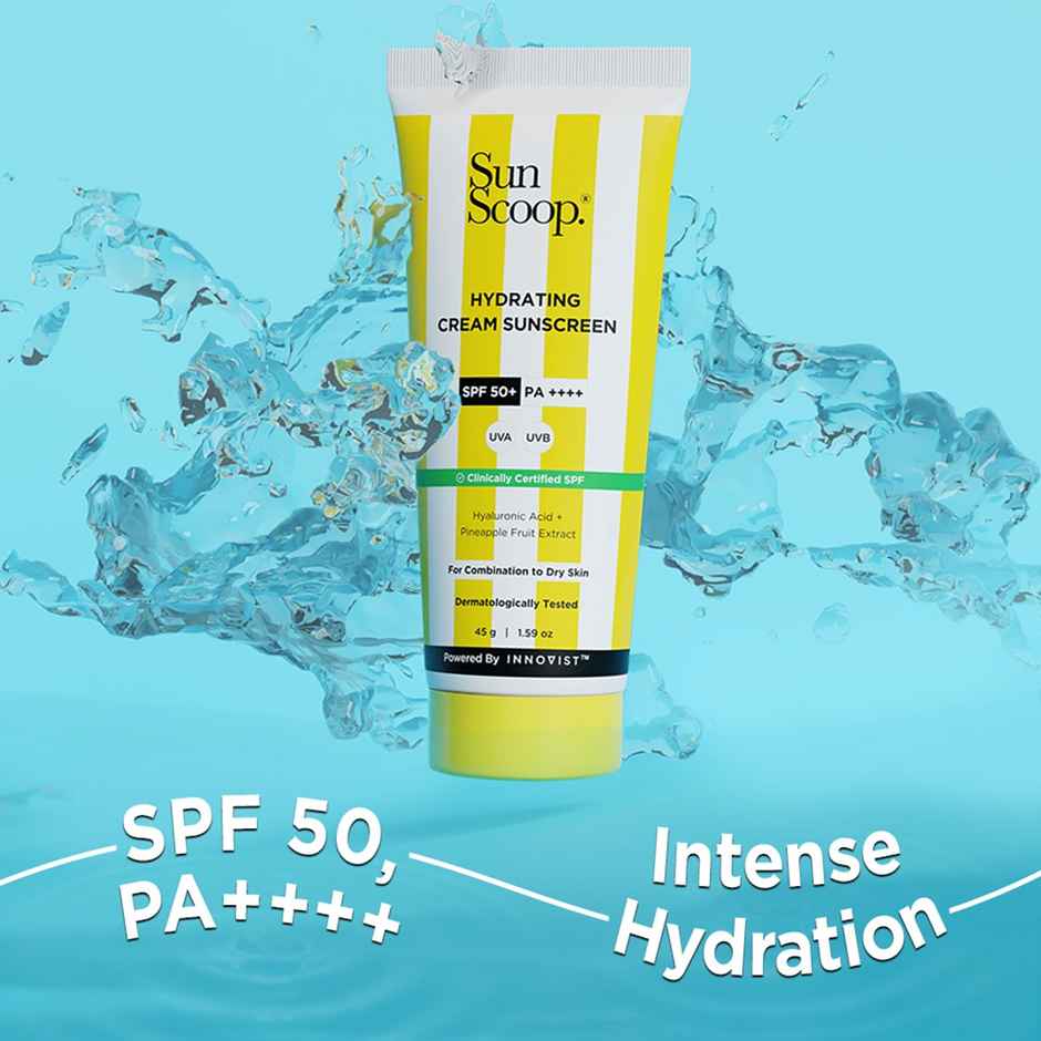 Sunscoop Hydrating Sunscreen | SPF 50+, PA++++ | Mineral Oil & Petroleum Free