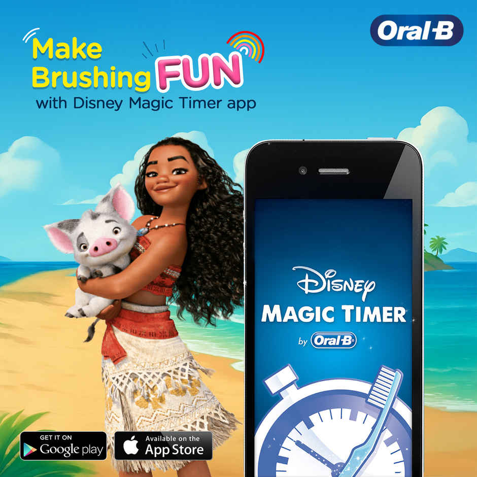 Oral-B Kids Moana Soft Battery Electric Toothbrush | 3+ Years
