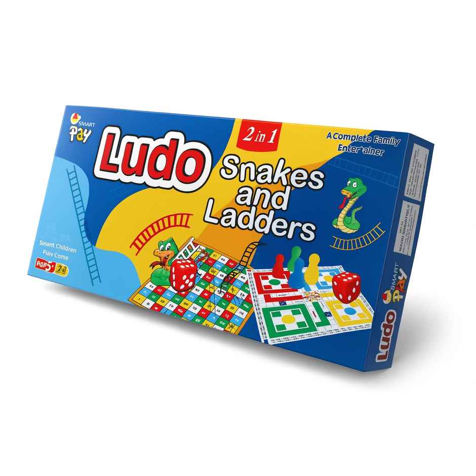 Fablue Board Game | 2 in 1 Ludo , Snake & Ladder