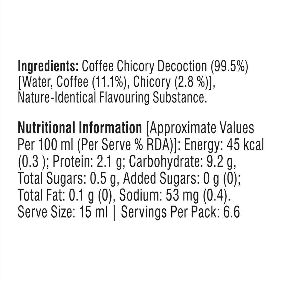 Tata Coffee Quick Filter Araku Valley Coffee Decoction Premix Liquid