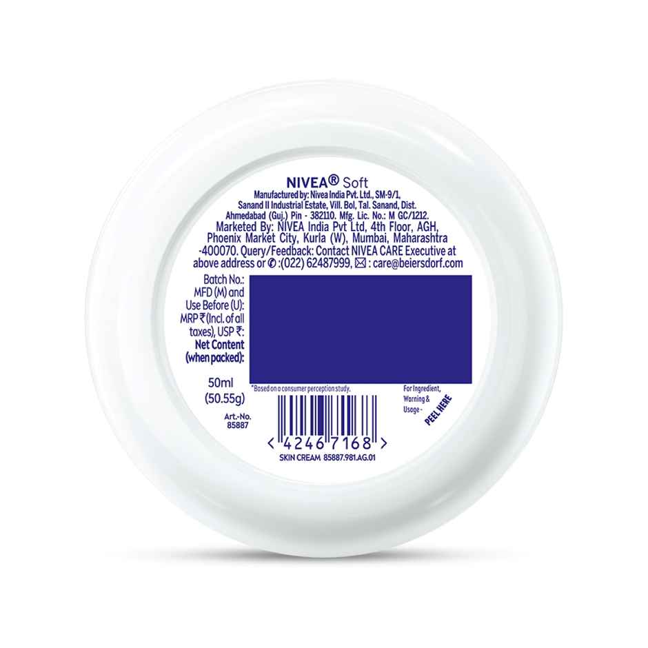 NIVEA Soft Daily UV Moisturizer with SPF 15 | 72 Hr Hydration | No White Cast Face Cream