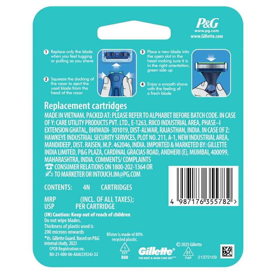 Gillette Guard 3in1 Mens Razor Cartridge
