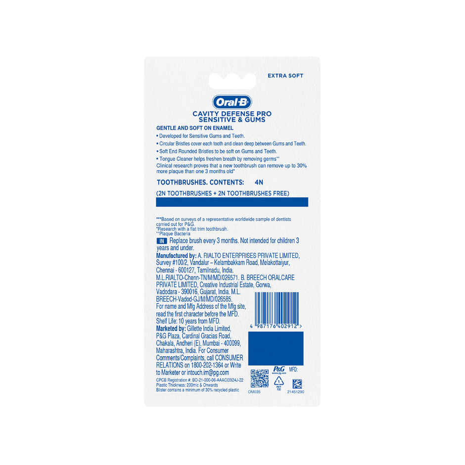 Oral-B Extra Soft Bristles Sensitive