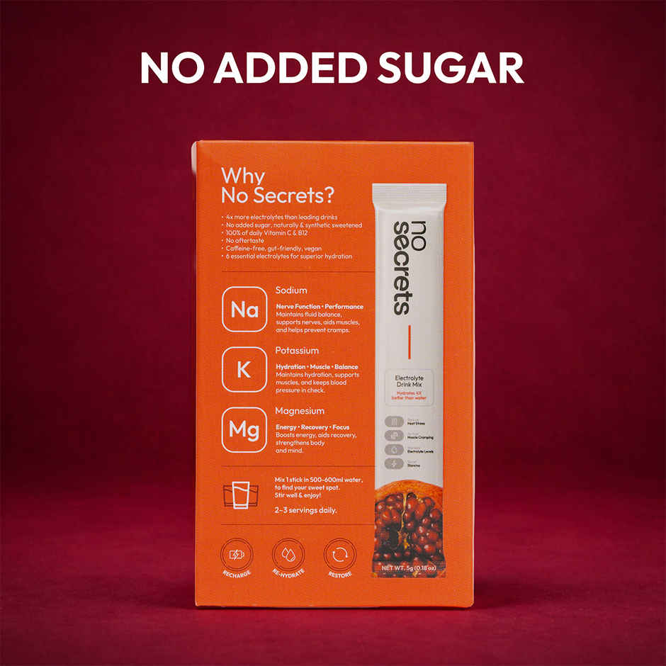 No Secrets Perfect Hydration Duo Electrolytes & Antioxidants Pulse Pomegranate