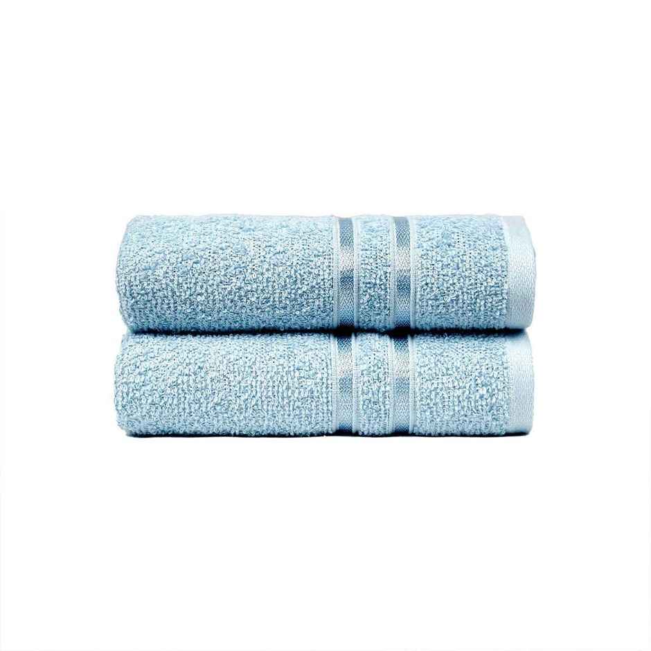 Home Elegance by myTrident Comfort Living 100% Cotton Hand Towel Set | 40cm x 60cm | 400 GSM | Cool Blue