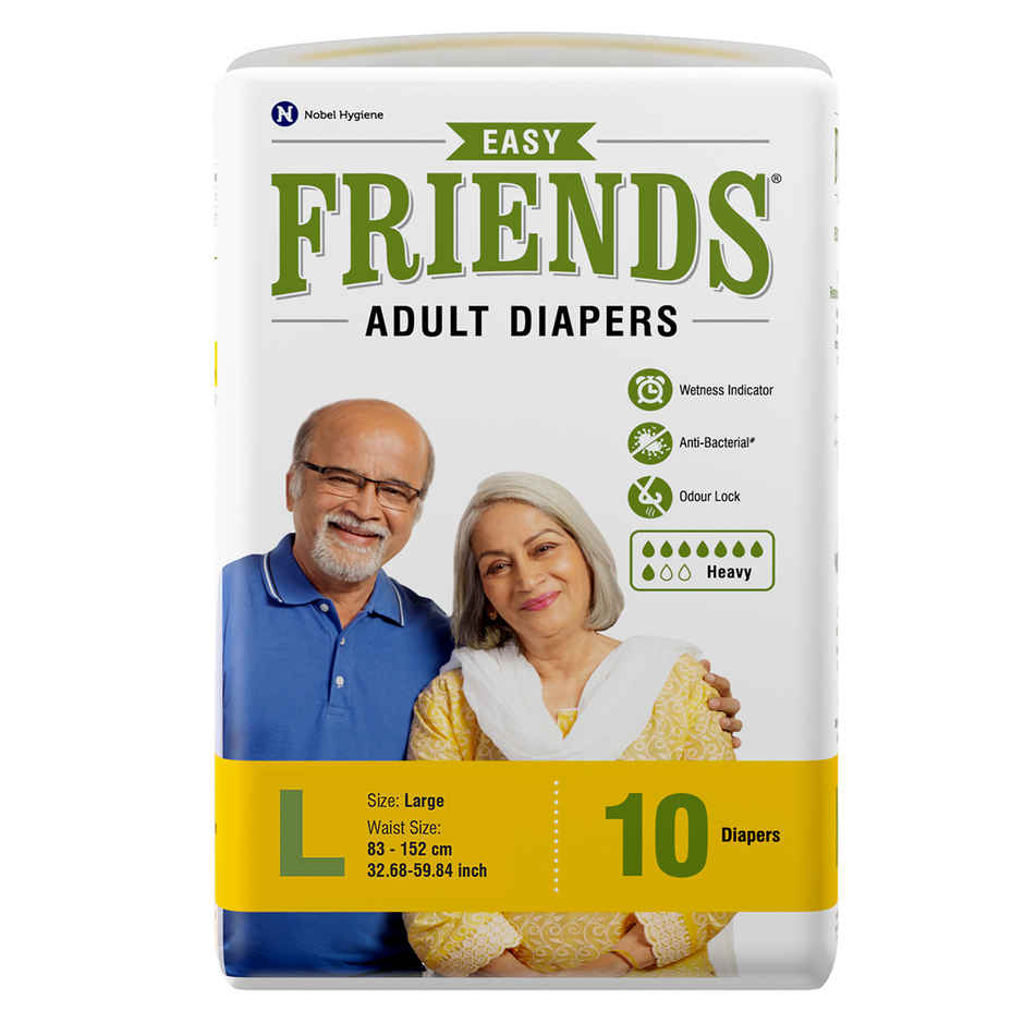 Friends Adult Diaper Tape| Easy Type | L | 32.68 - 59.84 inch Combo