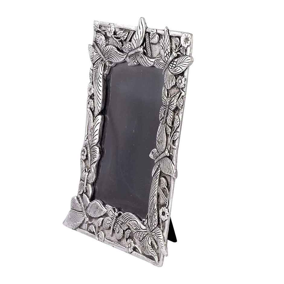 Devnidhii Photo Frame Silver Place with Butterfly Figurines