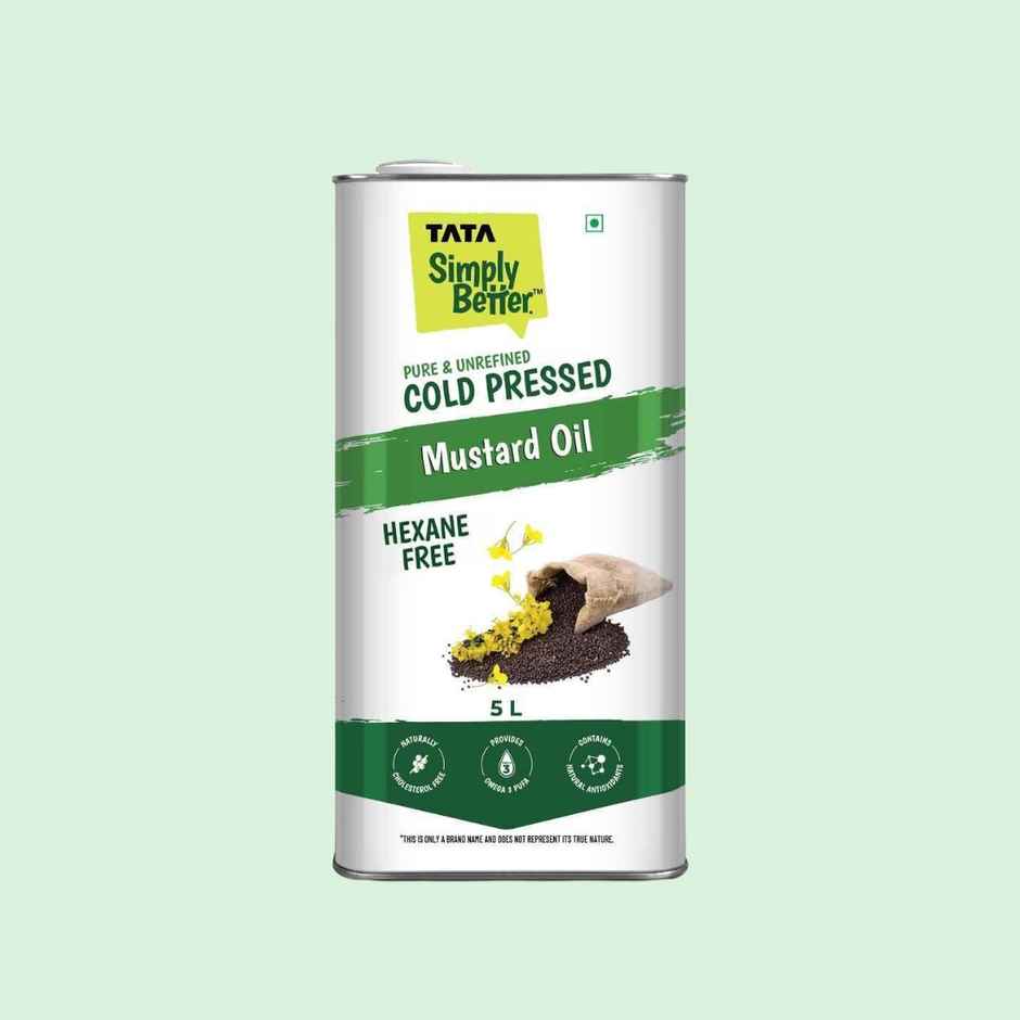 Tata Simply Better Mustard (Sarson) Cold Pressed Oil | Unrefined & Healthy Cooking Oil