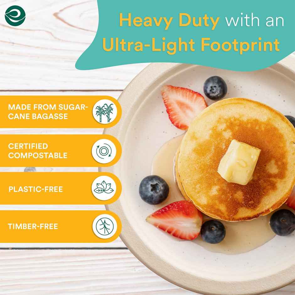 ECO SOUL 9 Inch Round | 10 Count | Disposable Plate