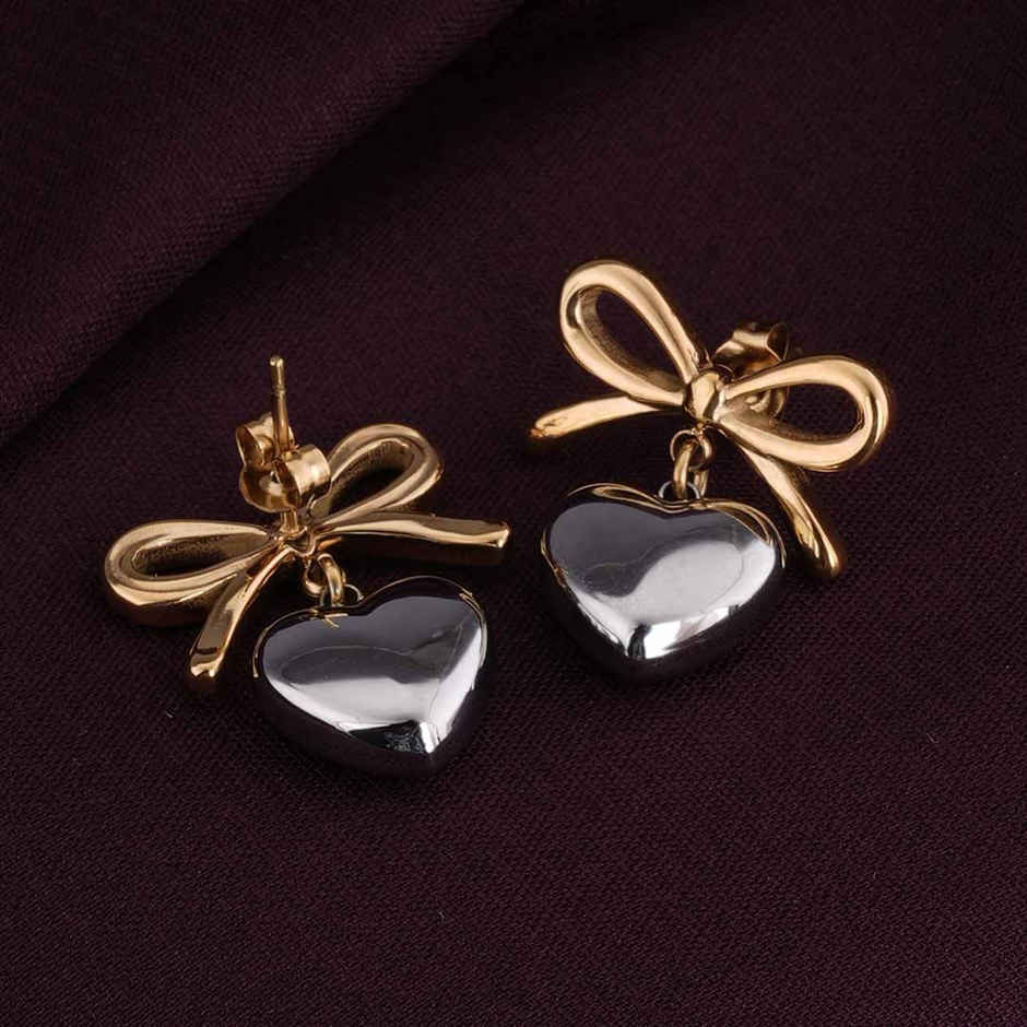 Palmonas Bi-Metal Wrapped With Love Earrings For Womens | Waterproof And Anti-Tarnish