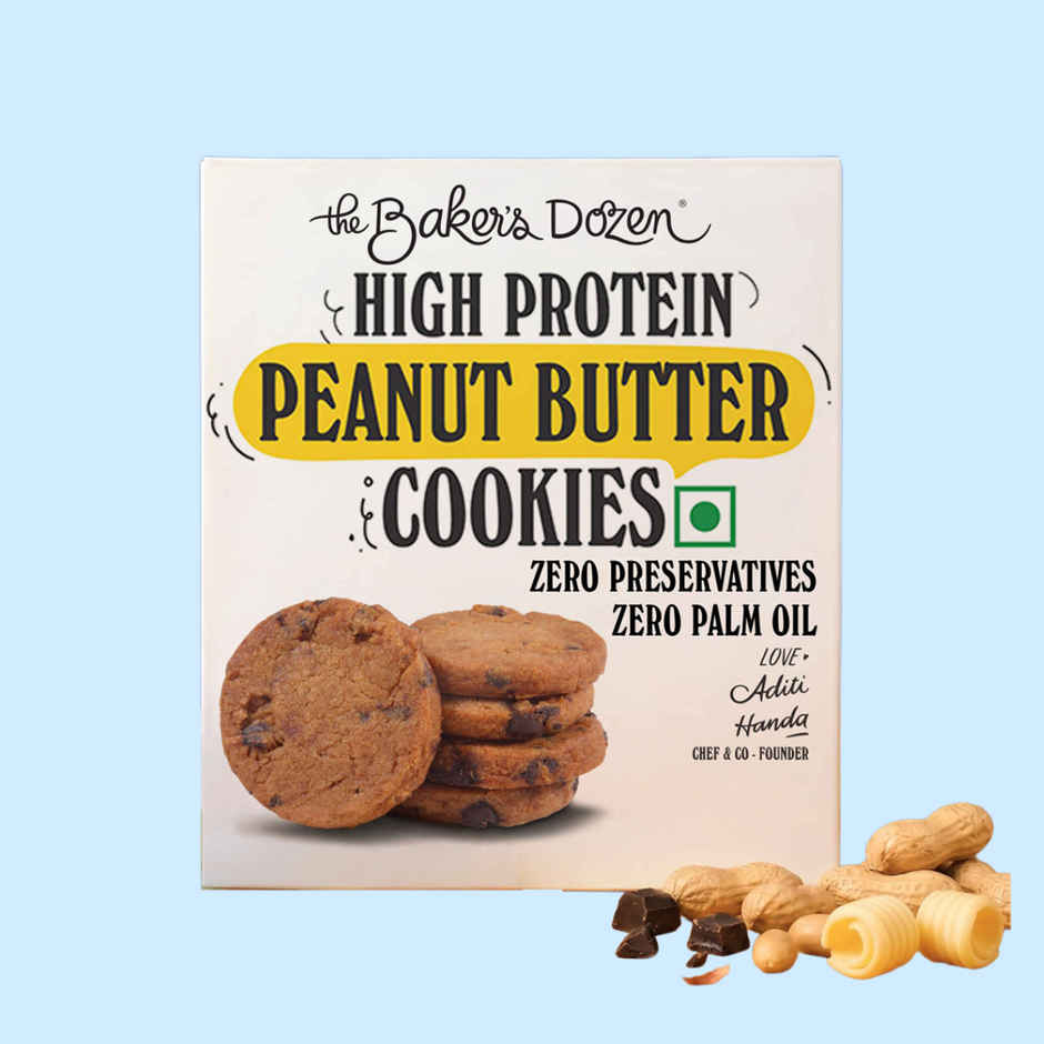 The Baker's Dozen Peanut Butter High Protein Cookies | 28% Peanut Butter | Healthy Cookies