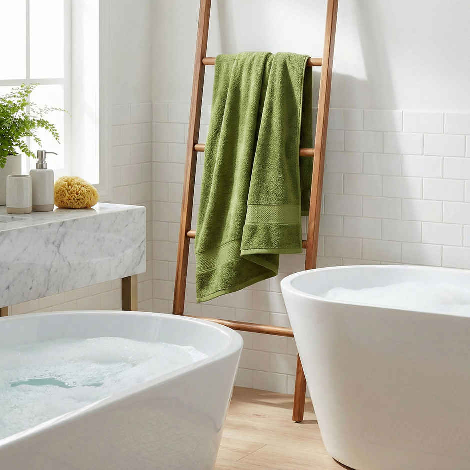 Mytrident Urban Comfort Cotton Bath Towel | Olive