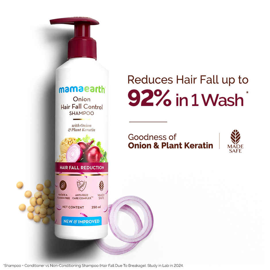 Mamaearth Onion Shampoo for Anti Hair Fall & Hair Growth with Onion Oil & Plant Keratin