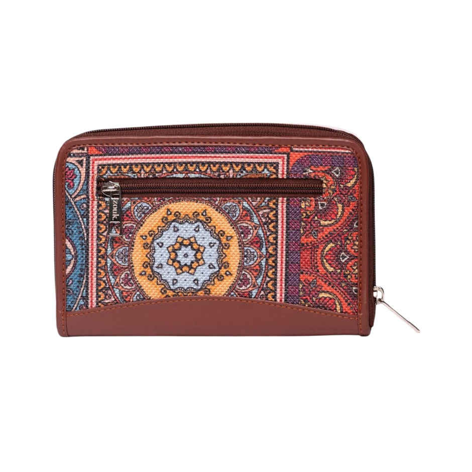 Zouk Multicolor Mandala Print Chain Wallet (Cfc)(1pc) & Voylla Morni Avalyn Pendant Set(3pc) Combo