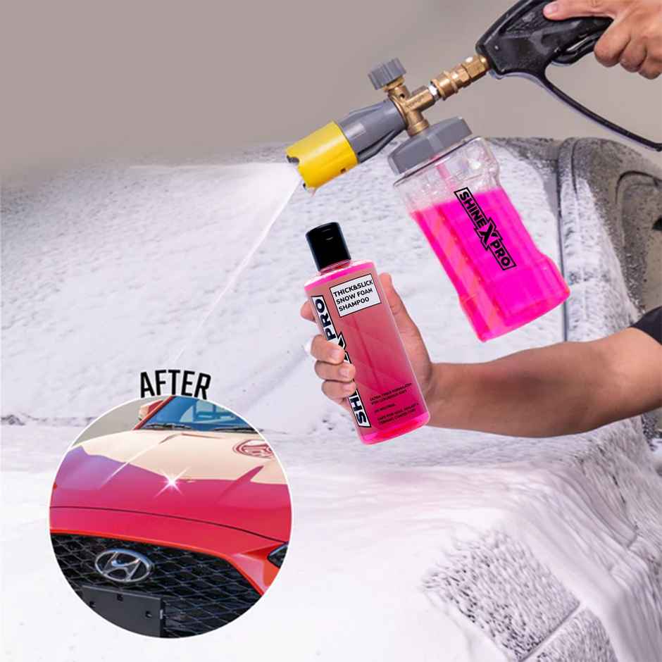 ShineXPro Thick Foam Car Wash Shampoo Concentrate | pH Neutral | Shine Enhancing Formula Combo