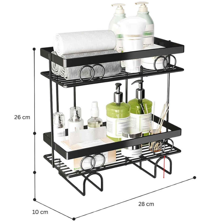 Zedak Shelf  | Rack | Storage Organizer for Bathroom | Wall Mounted