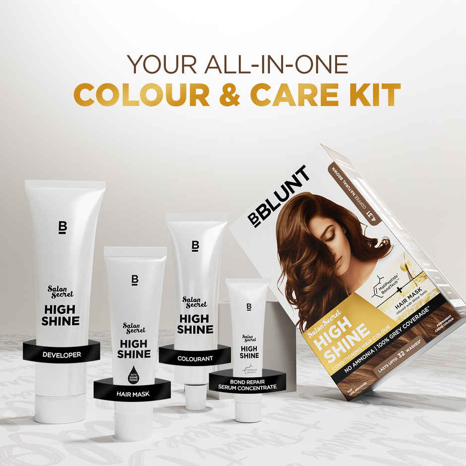 Bblunt Salon Secret High Shine Conditioning Hair Colour | Coffee Natural Brown