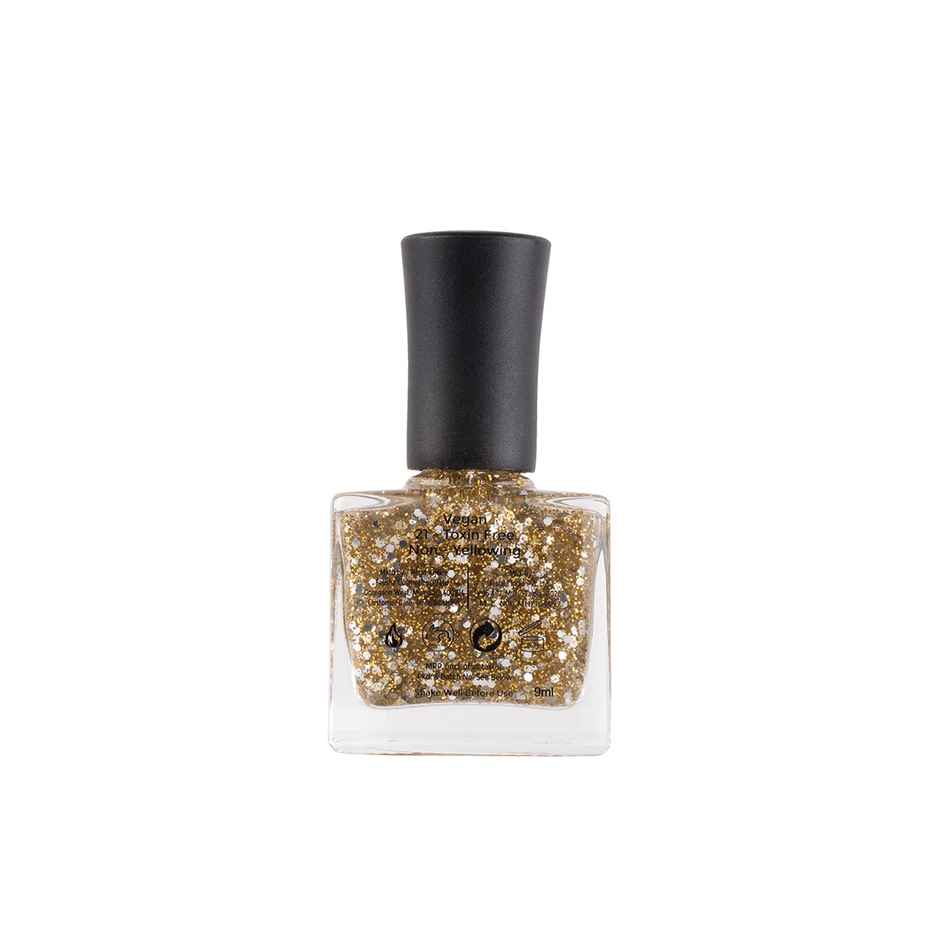 Color Fx Hyper Gloss Top Coat Gold Glitter Finish 21 Toxin Free Non Yellowing Nail Polish174