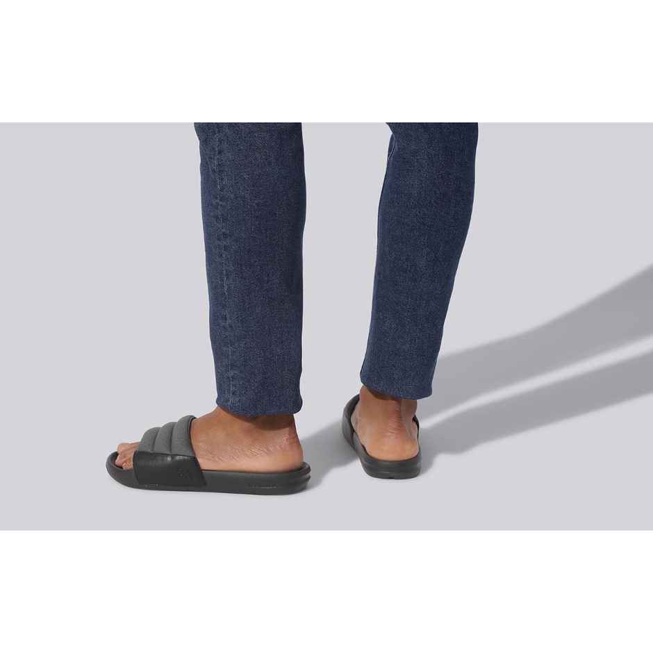 Neeman's Men's Squooshy Slides | Grey & Black - UK 8