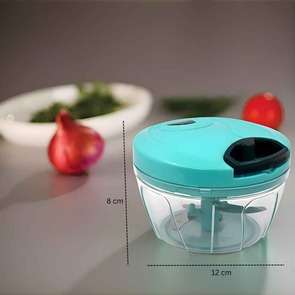 Zedak Plastic Hand-pulled Vegetable & Fruit Chopper | 450 ml | Green - 1 pc