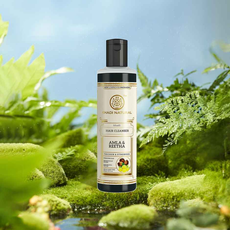 Khadi Natural Amla And Reetha Hair Cleanser | Promotes Hair Growth And Strenghtens Hair