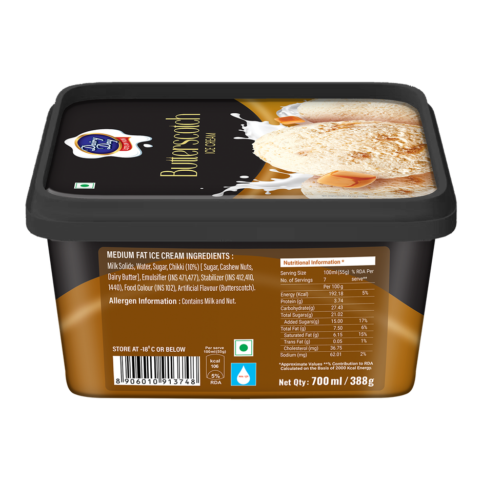 Dairy Day Butterscotch Ice Cream Tub