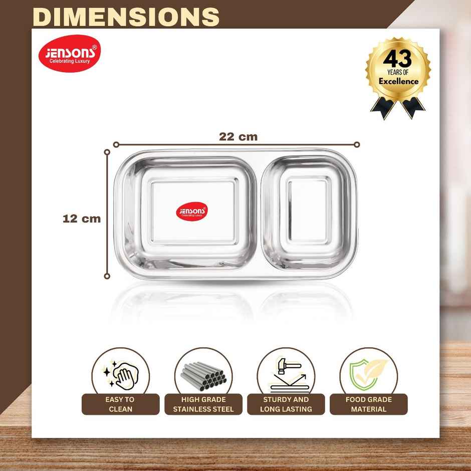 Jensons Stainless Steel 2In1 Small Partation Tray