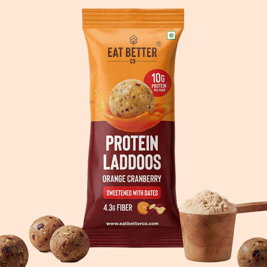 Eat Better Co Protein Laddu | Orange Cranberry 