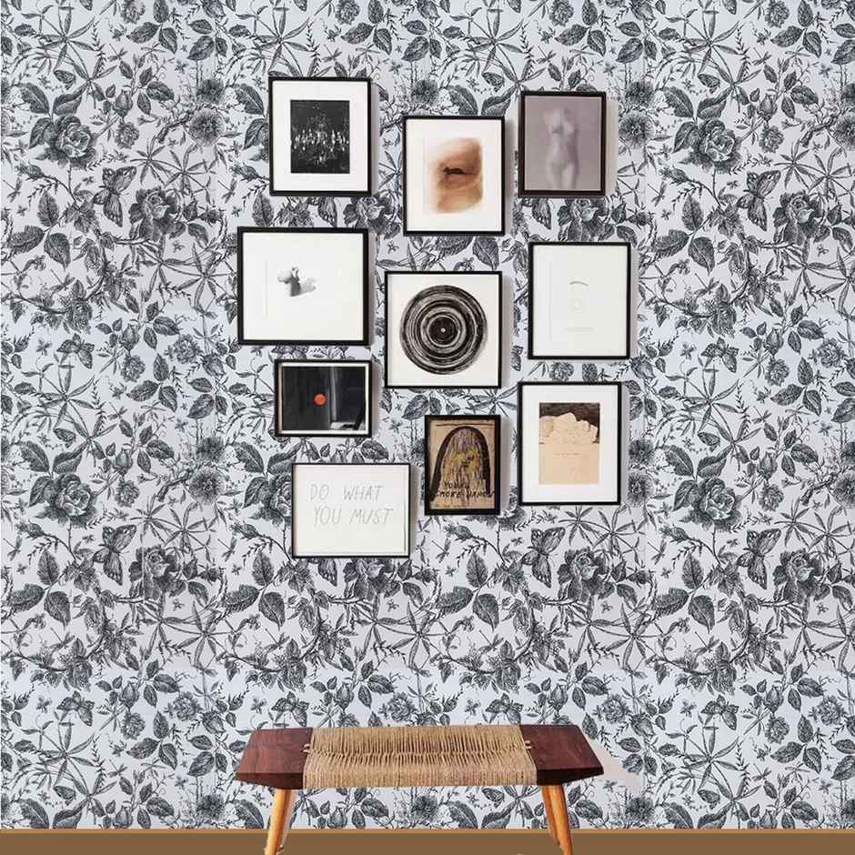 Wollzo Decorative White Wallpaper