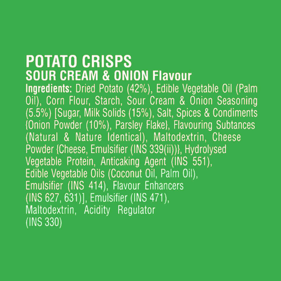 Pringles Potato Chips Sour Cream & Onion Flavour