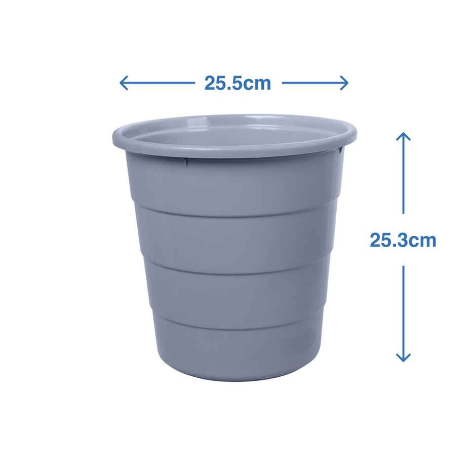 BAY6 Waste Paper Bin 8.5 L - Grey