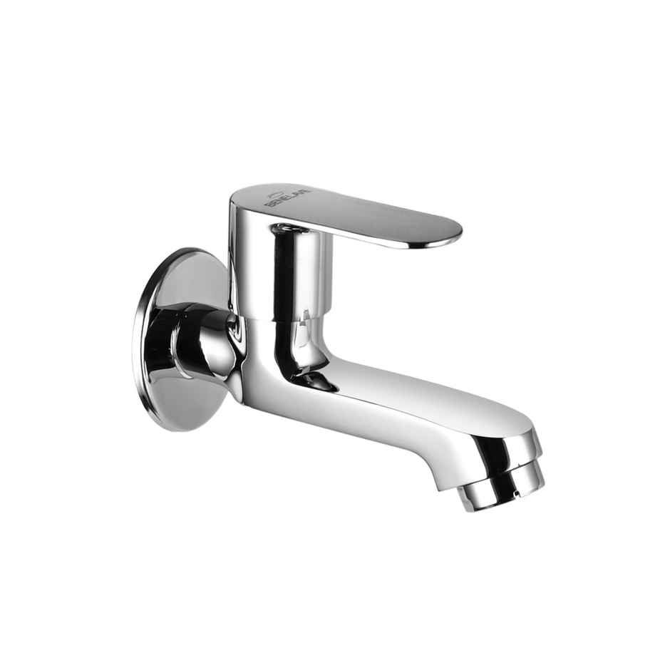 Benelave By Hindware Volga Long Body Universal Bib Tap | Wall Flange | Brass With Chrome Finish