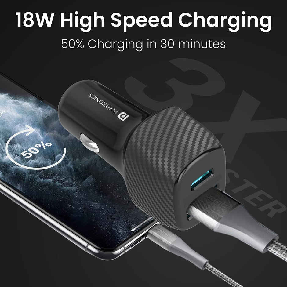 Portronics Car Power 6 Car Charger With Type C