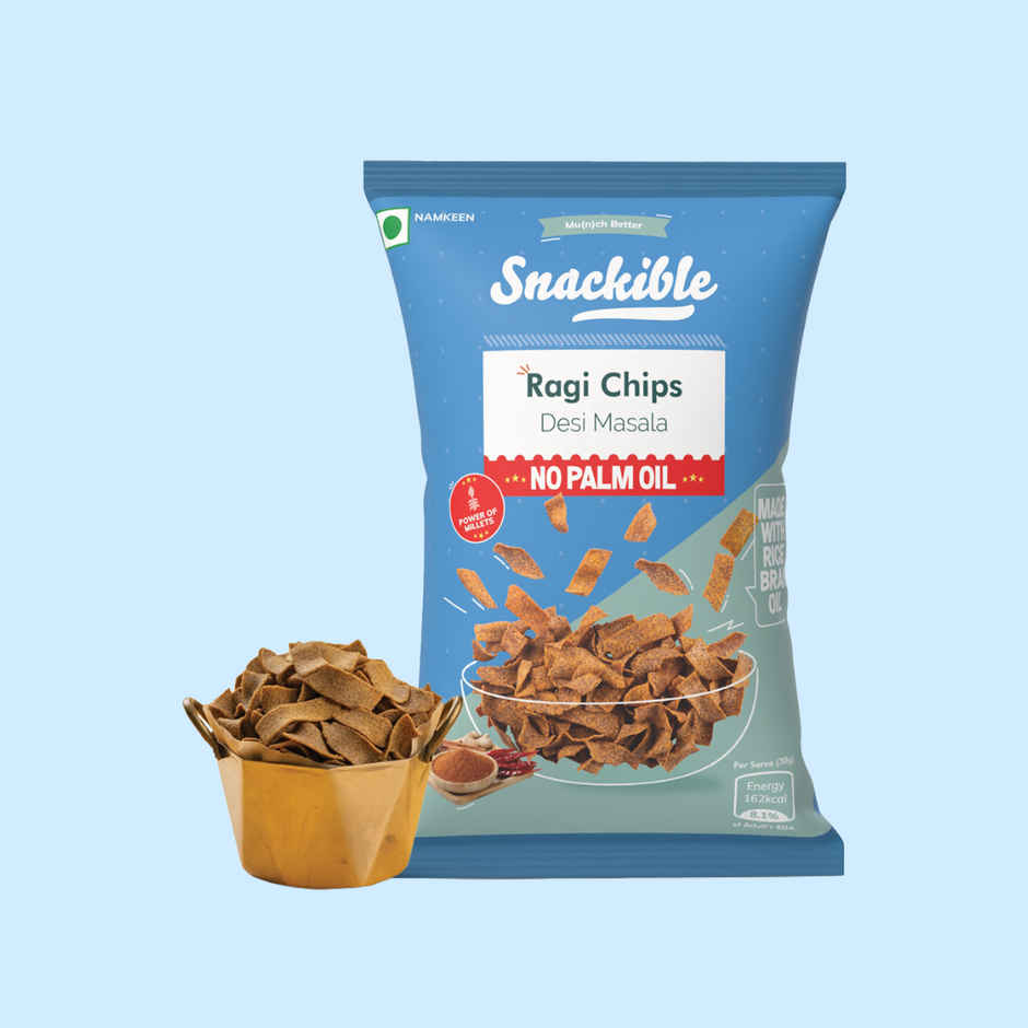 Snackible Desi Masala Ragi Chips | High Fibre, No Palm Oil