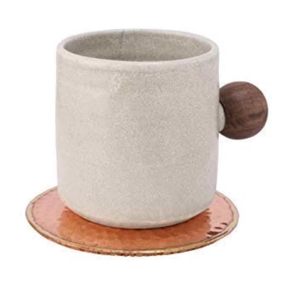 Bar Box Rose Gold Plating Hammered Design Coasters With Velvet Base For Drinks | Set of 4