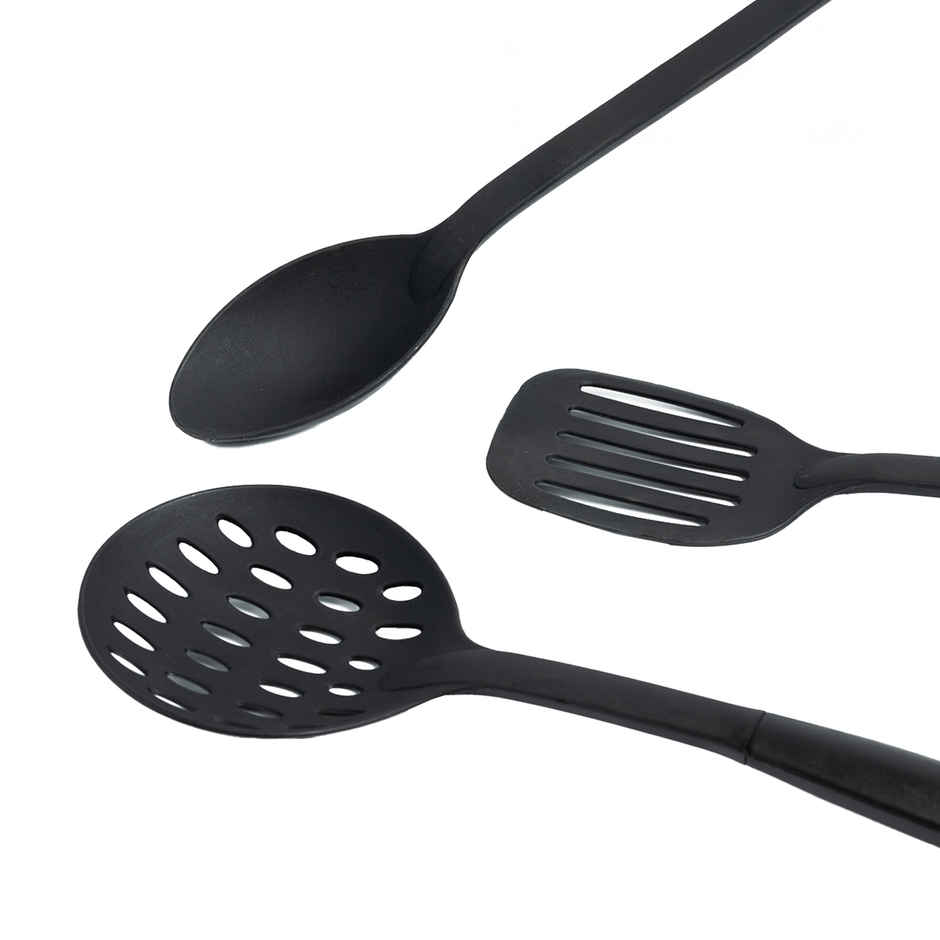 BAY6 Nylon Kitchen Tool Set - Black (3pc)