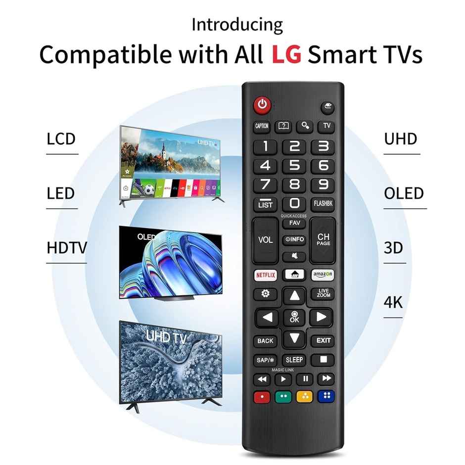 Ailkin Remote Control for All LG Smart TV LCD LED OLED UHD HDTV Plasma Magic 3D 4K Webos TVs AKB75095307 AKB75375604 AKB75675304 AKB74915305